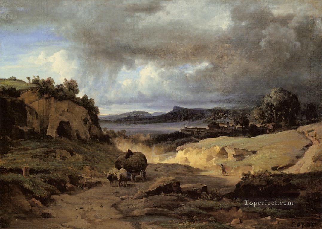 La Campaña Romana también conocida como La Cervara plein air Romanticismo Jean Baptiste Camille Corot Pintura al óleo